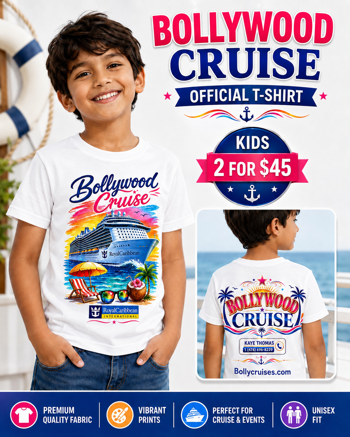 Kids Bollywood Cruise T-Shirt – Youth Cruise Vacation Shirt