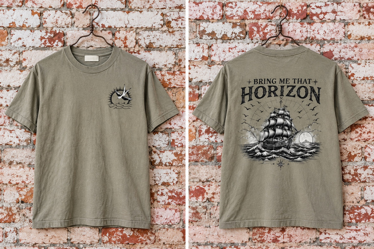 Bring Me That Horizon T-Shirt front and back mockup
