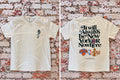 New York or Nowhere — Ivory Graphic T-Shirt front and back mockup